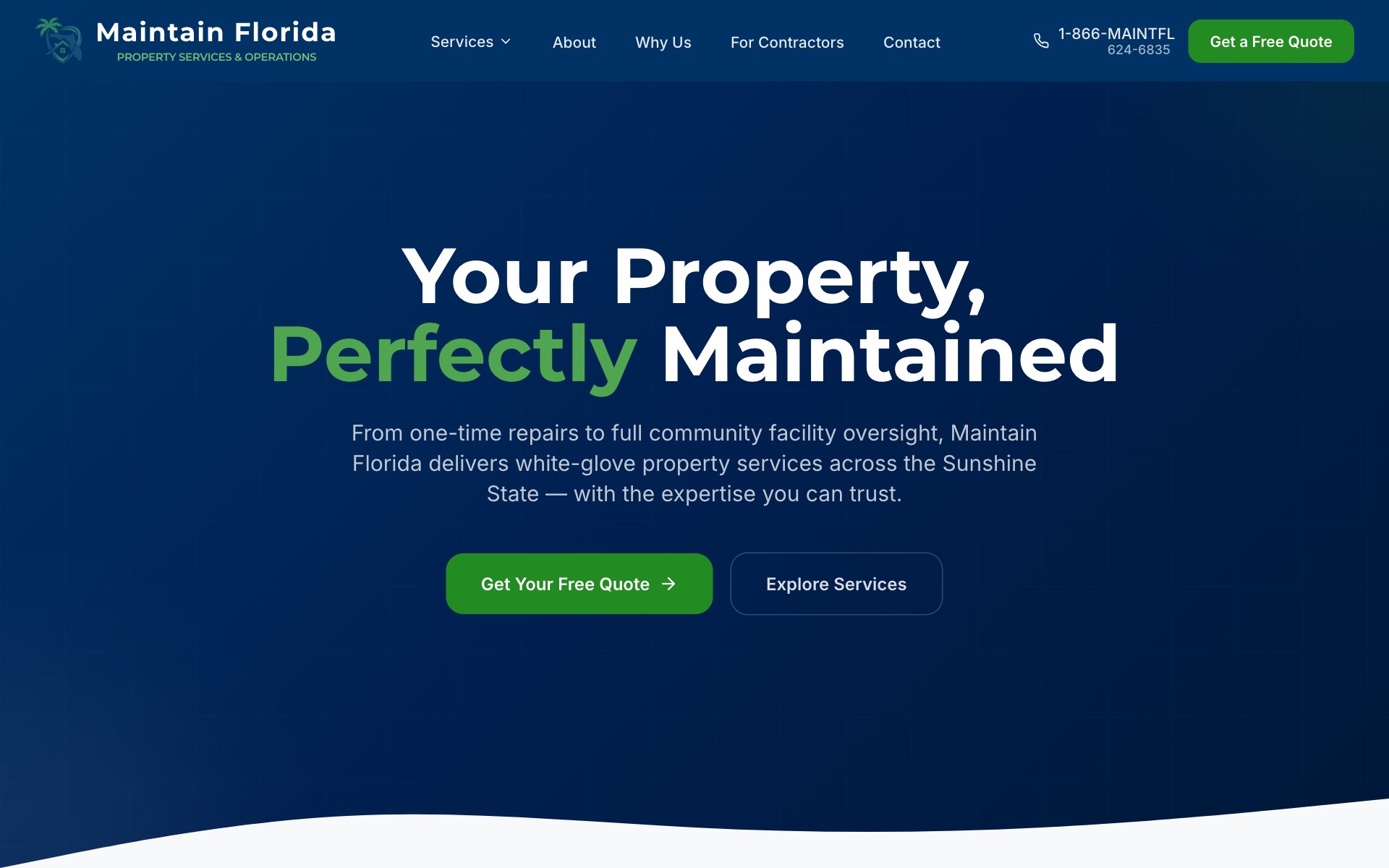 Maintain Florida website homepage