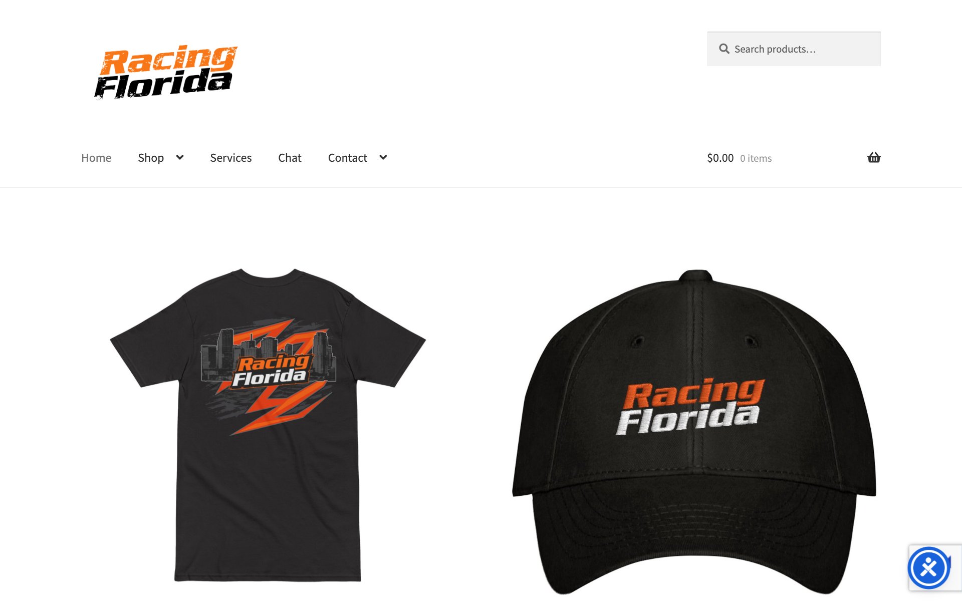Racing Florida website homepage